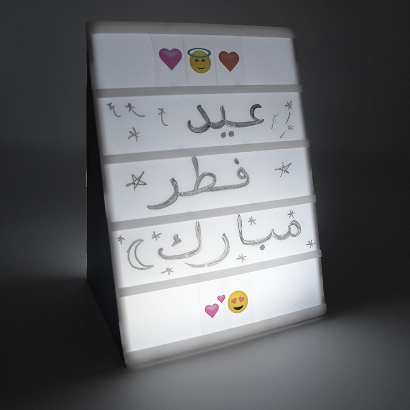 BOITE A LUMIÈRE ET LETTRES ARTISTIQUES