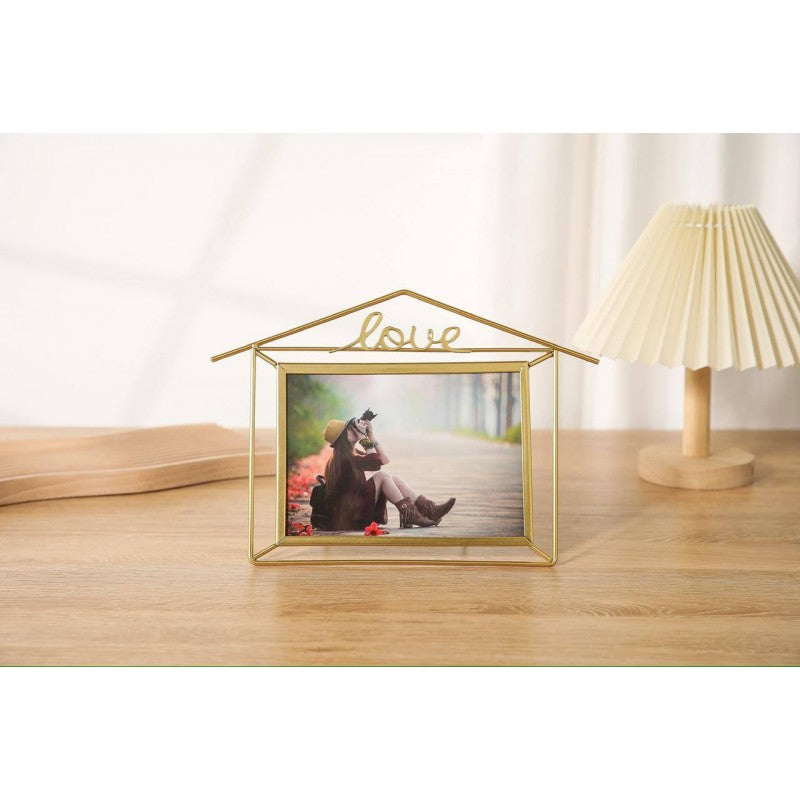 CADRE PHOTO EN METAL DORÉE