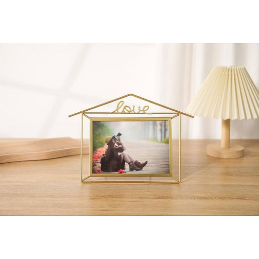 CADRE PHOTO EN METAL DORÉE