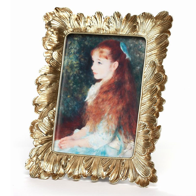 CADRE PHOTO RESINE ASPECT DORÉ -18CM x 12,7CM-