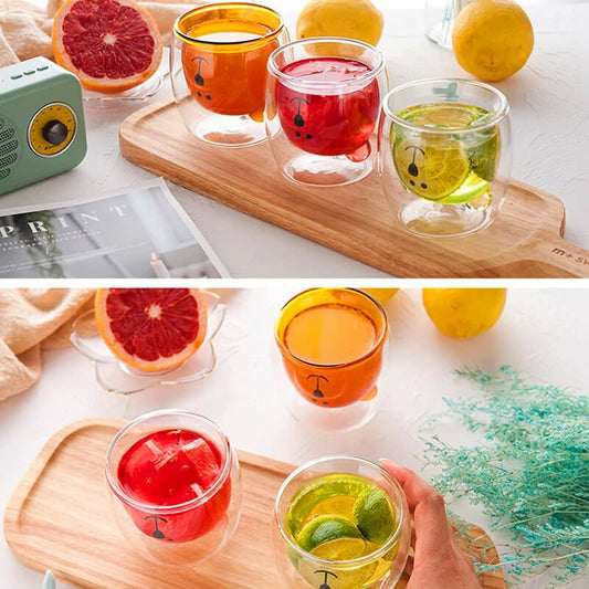 CHOPE EN VERRE DOUBLE PAROIS OURS -270 ML-