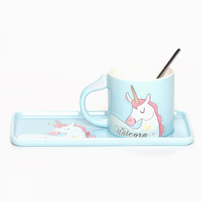 CHOPE - MUG 3 PCS CÉRAMIQUE MOTIF UNICORNE -260ML-