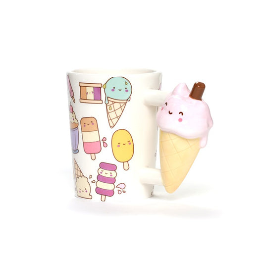 CHOPE - MUG CÉRAMIQUE 3D ICE CREAM MOTIF CORNET DE GLACE -400ML-