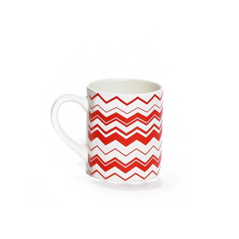 CHOPE - MUG CÉRAMIQUE AVEC MOTIF LIGNES DES VAGUES -300ML-