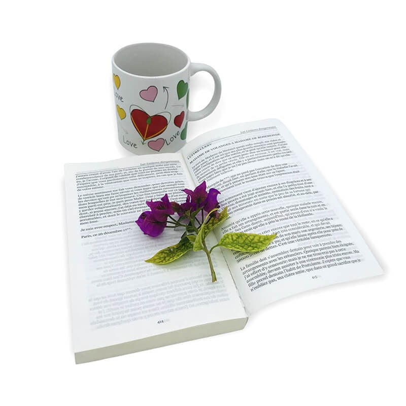 CHOPE - MUG CÉRAMIQUE MOTIF CŒUR ET LOVE –330ML-