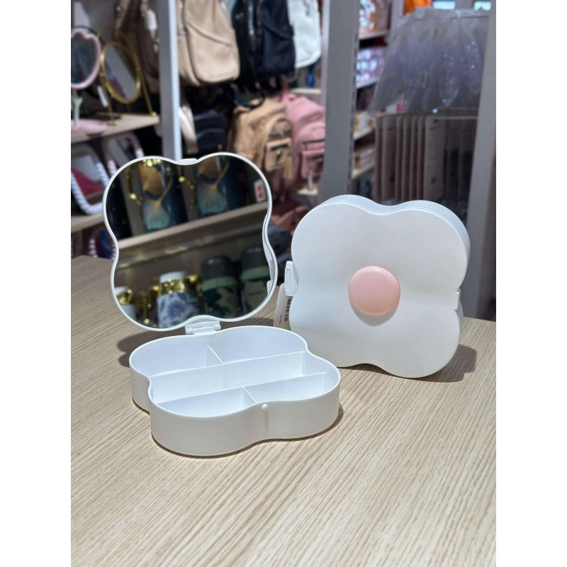 MIROIR FLEUR AVEC RANGEMENT POUR LE MAQUILLAGE L'ÈPILLATION ET LE RASAGE