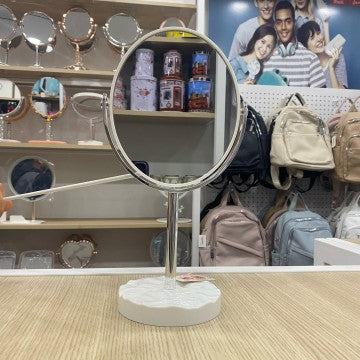 MIROIR OVALE DE TABLE DOUBLE FACE MIROIR DE BUREAU POUR LE MAQUILLAGE LÈPILLATION ET LE RASAGE