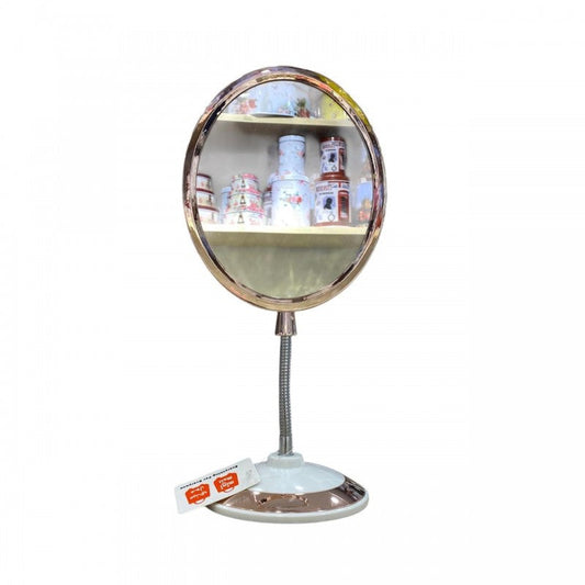 MIROIR OVALE DE TABLE DOUBLE FACE MIROIR DE BUREAU ROSE POUR LE MAQUILLAGE LÉPILLATION ET LE RASAGE