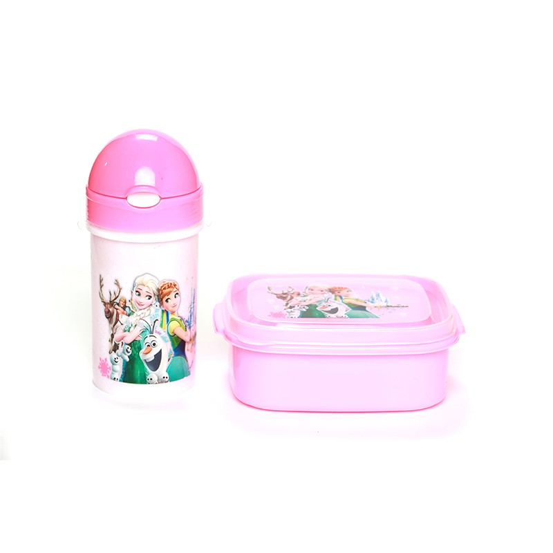 SET BOITE & BOUTEILLE ALIMENTAIRES EN PVC ASPECT REINE DES NEIGES -375ML-