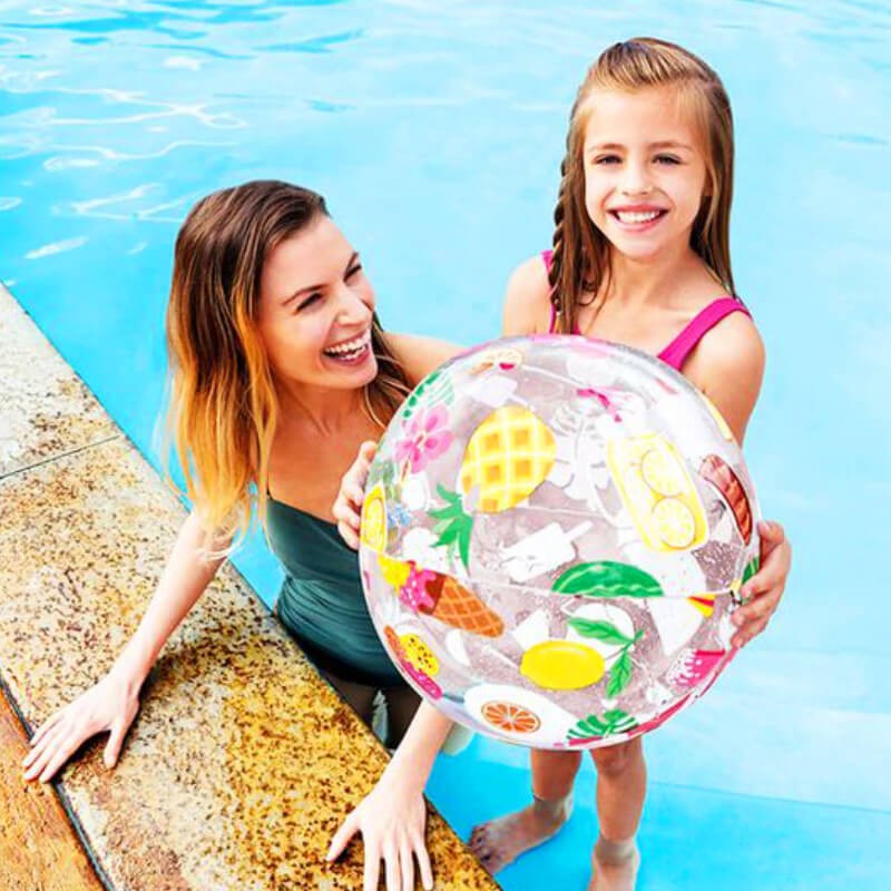 BALLON GONFLABLE INTEX IMPRIMÉ POISSON, FRUIT, ANIMEAUX MER