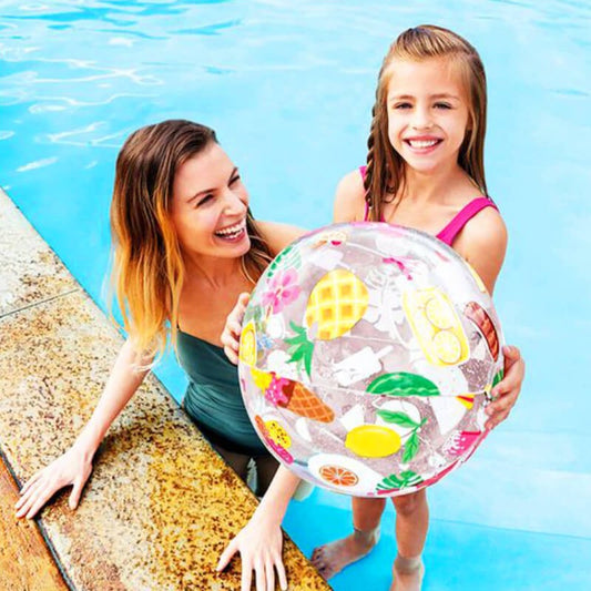 BALLON GONFLABLE INTEX IMPRIMÉ POISSON, FRUIT, ANIMEAUX MER