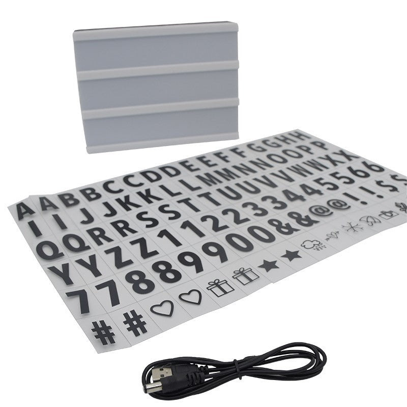 BOITE A LUMIÈRE ET LETTRES ARTISTIQUES