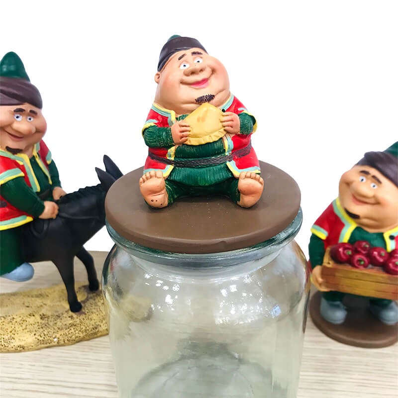 BOITE EN VERRE AVEC COUVERCLE DECORATIF EN RESINE -FANANIS GROS-