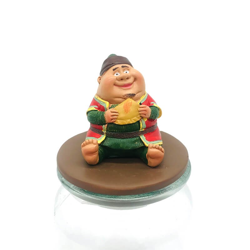 BOITE EN VERRE AVEC COUVERCLE DECORATIF EN RESINE -FANANIS GROS-