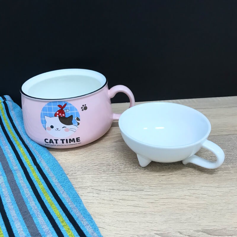 BOL AVEC COUVERCLE EN CERAMIQUE POUR ENFANT