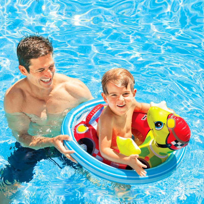 BOUEÉGONFLABLE INTEX MOTIF CANARD, TORTUE, LAPIN