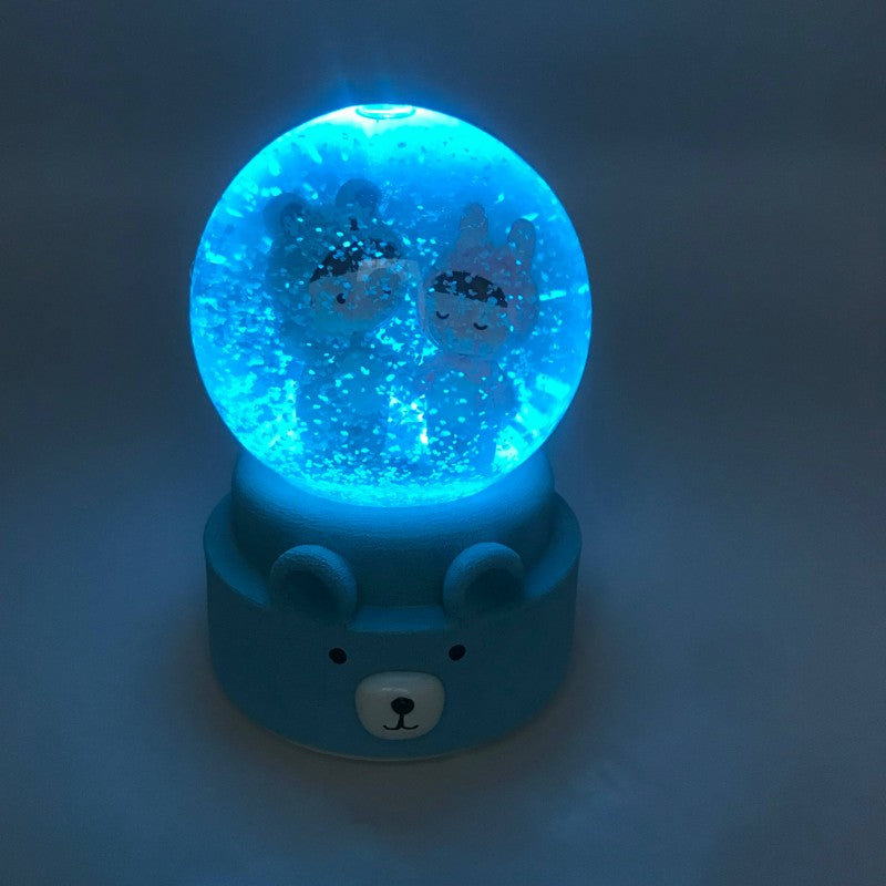 BOULE DE NEIGE AVEC MOTIF DEUX BÉBÉS