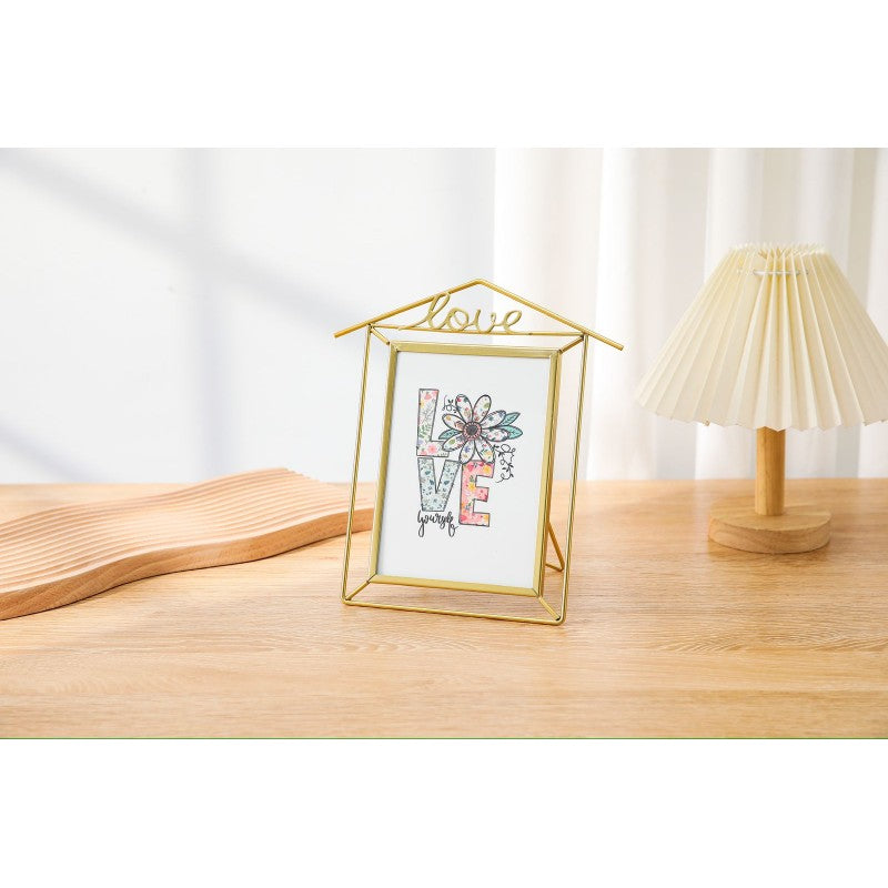 CADRE PHOTO EN METAL DORÉ