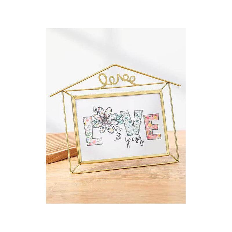 CADRE PHOTO EN METAL DORÉE