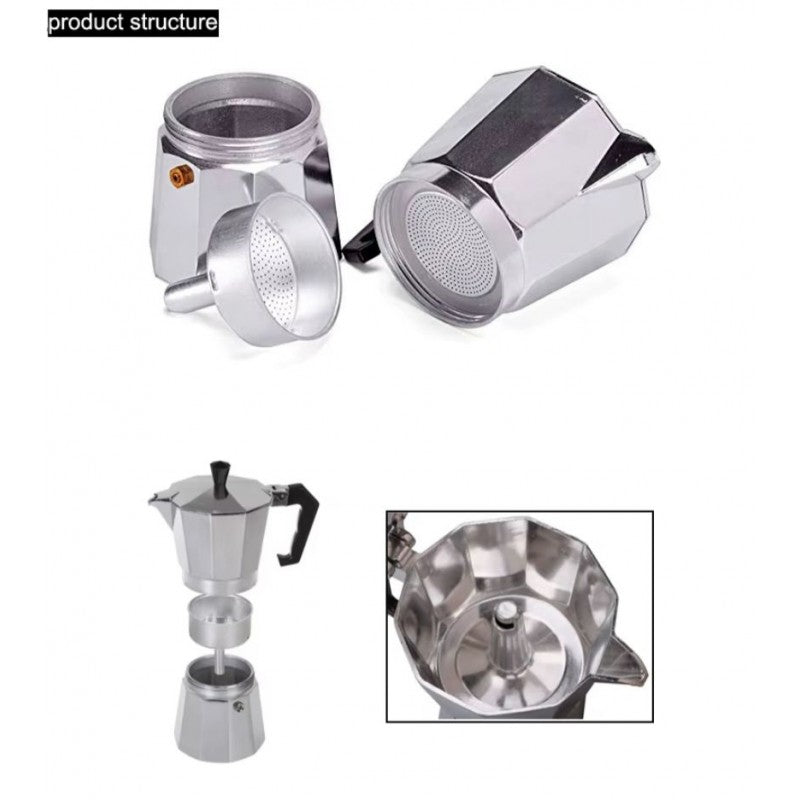 CAFETIERE EXPRESSSO EN ALUMINIUM 6 TASSES -300ML-