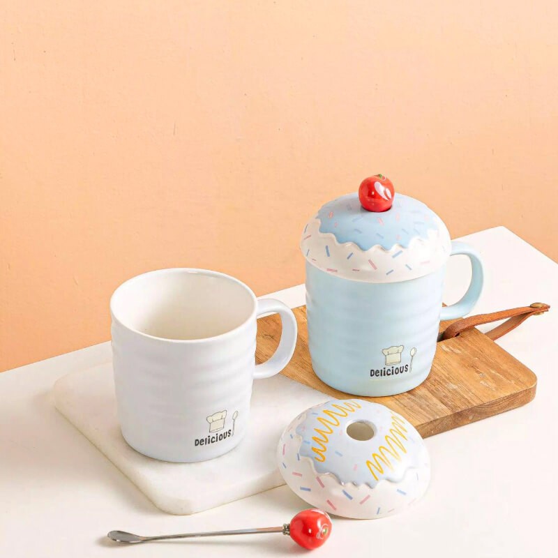 CHOPE CERAMIQUE AVEC COUVERCLE STYLE ELEGANT -400ML-