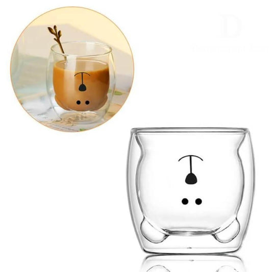 CHOPE EN VERRE DOUBLE PAROIS OURS -270 ML-