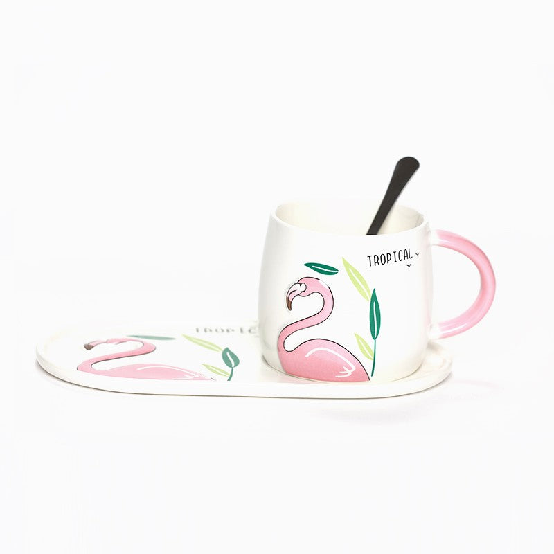 CHOPE - MUG 3 PCS CÉRAMIQUE FLAMANT ROSE -260ML-