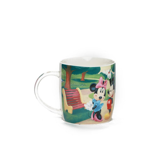 CHOPE - MUG À DÉJEUNER DÉCOR MICKEY ET MINNIE MOUSE EN RELIEF -370ML-