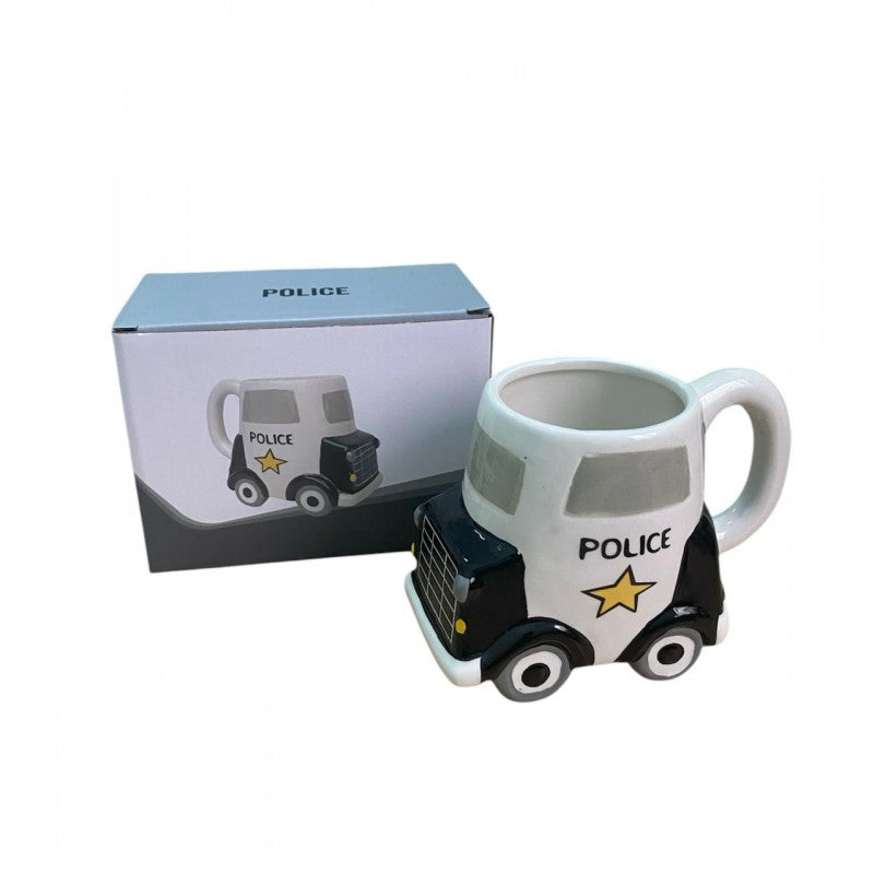 CHOPE - MUG CÉRAMIQUE 3D EN FORME DE VOITURE DE POLICE -400ML-