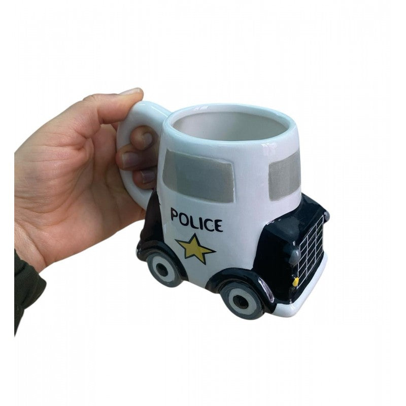 CHOPE - MUG CÉRAMIQUE 3D EN FORME DE VOITURE DE POLICE -400ML-