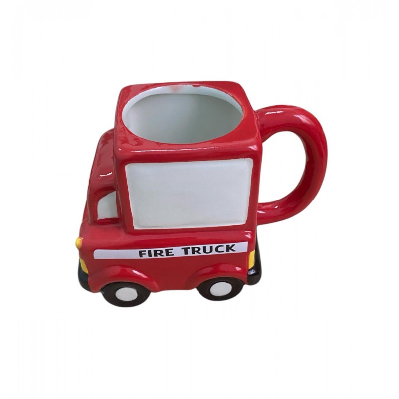 CHOPE - MUG CÉRAMIQUE 3D EN FORME DE VOITURE FIRE TRUCK -400ML-