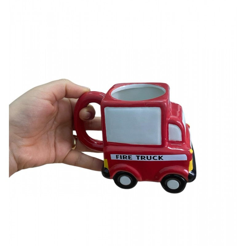 CHOPE - MUG CÉRAMIQUE 3D EN FORME DE VOITURE FIRE TRUCK -400ML-