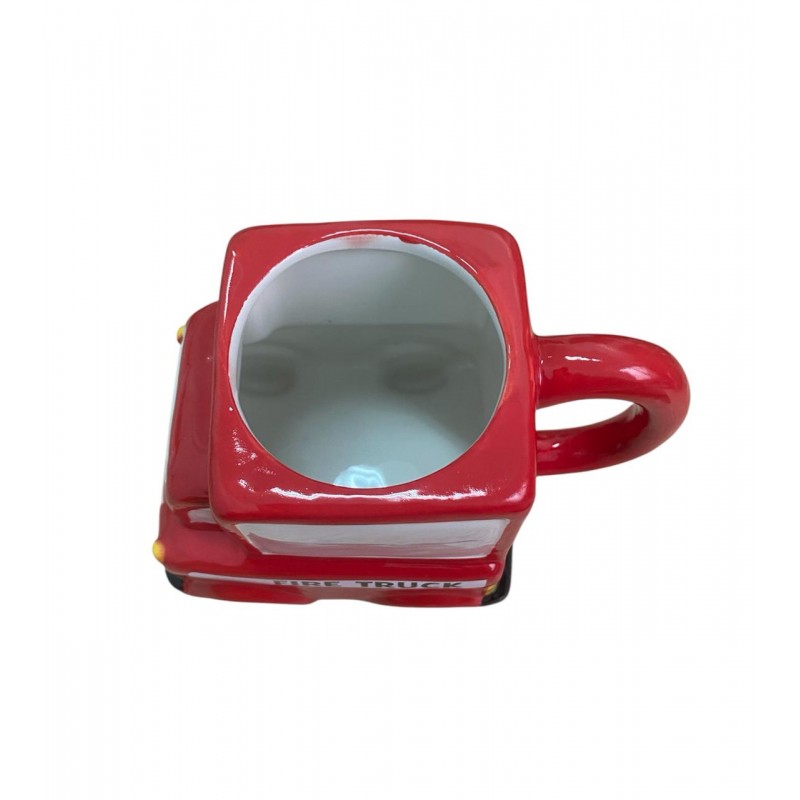 CHOPE - MUG CÉRAMIQUE 3D EN FORME DE VOITURE FIRE TRUCK -400ML-