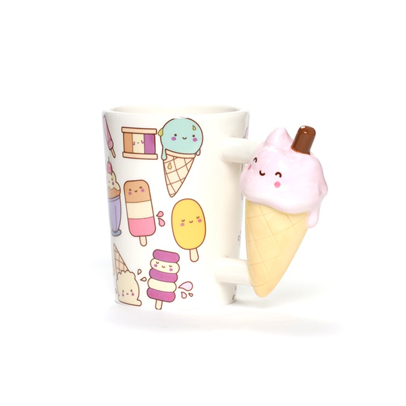CHOPE - MUG CÉRAMIQUE 3D ICE CREAM MOTIF CORNET DE GLACE -400ML-