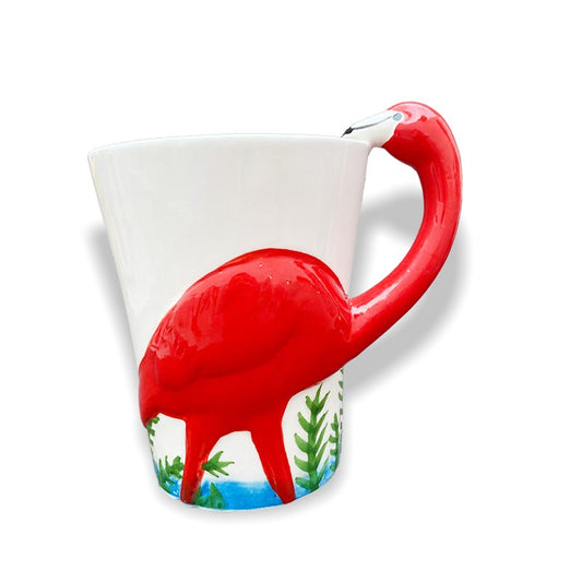 CHOPE - MUG CÉRAMIQUE 3D MOTIF FLAMANT ROSE -400ML-