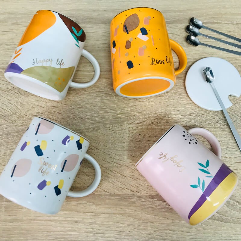 CHOPE - MUG CÉRAMIQUE AVEC COUVERCLE -420ML-