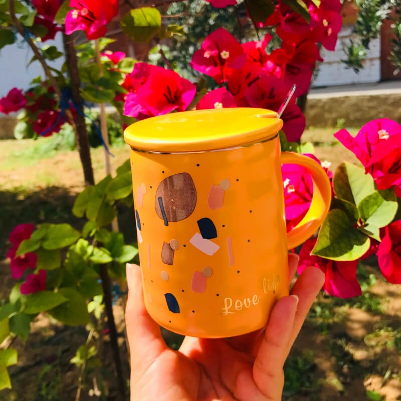 CHOPE - MUG CÉRAMIQUE AVEC COUVERCLE -420ML-