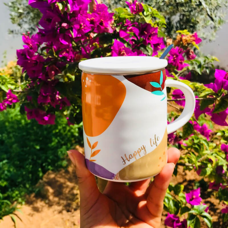 CHOPE - MUG CÉRAMIQUE AVEC COUVERCLE -420ML-