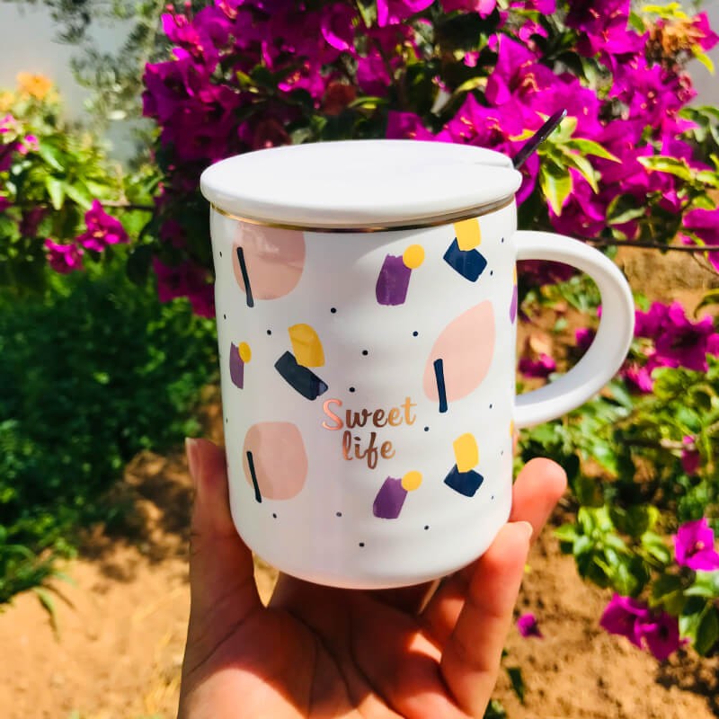 CHOPE - MUG CÉRAMIQUE AVEC COUVERCLE -420ML-