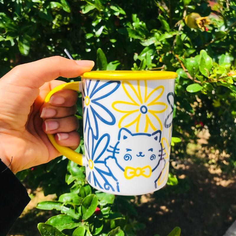 CHOPE - MUG CÉRAMIQUE AVEC COUVERCLE MIGNON -400ML-