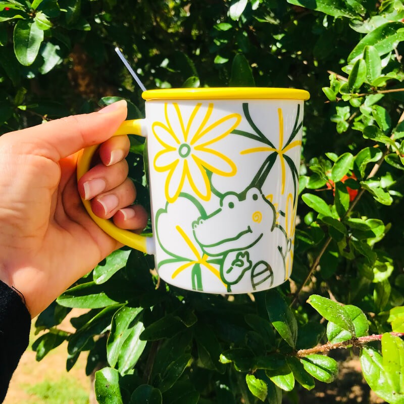 CHOPE - MUG CÉRAMIQUE AVEC COUVERCLE MIGNON -400ML-