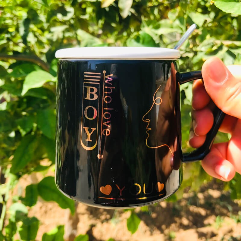 CHOPE - MUG CÉRAMIQUE AVEC COUVERCLE MIGNON -400ML-