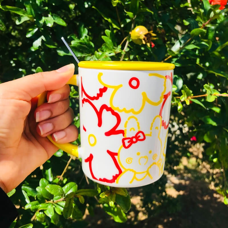 CHOPE - MUG CÉRAMIQUE AVEC COUVERCLE MIGNON -400ML-