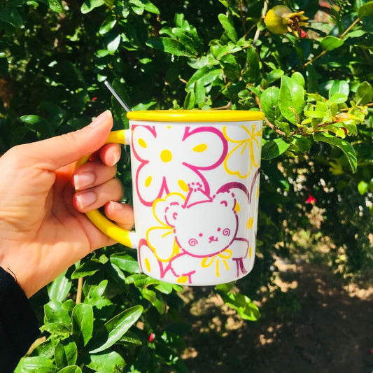 CHOPE - MUG CÉRAMIQUE AVEC COUVERCLE MIGNON -400ML-