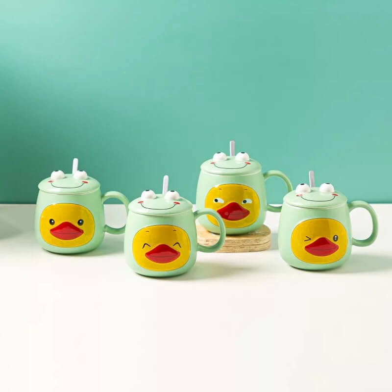 CHOPE - MUG CÉRAMIQUE AVEC COUVERCLE MIGNON ACCESSOIRE KAWAII STYLE ORIGINAL -400ML-