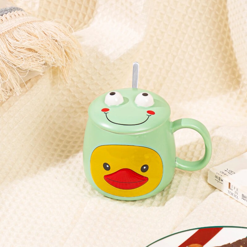 CHOPE - MUG CÉRAMIQUE AVEC COUVERCLE MIGNON ACCESSOIRE KAWAII STYLE ORIGINAL -400ML-