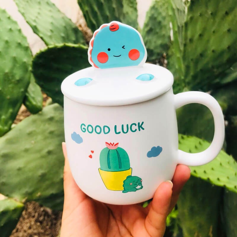 CHOPE - MUG CÉRAMIQUE AVEC COUVERCLE SUPPORT DE TELEPHONE MIGNON KAWAII STYLE ORIGINAL -400ML-