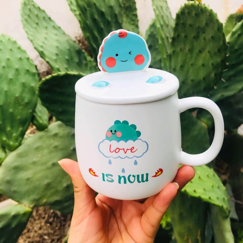 CHOPE - MUG CÉRAMIQUE AVEC COUVERCLE SUPPORT DE TELEPHONE MIGNON KAWAII STYLE ORIGINAL -400ML-