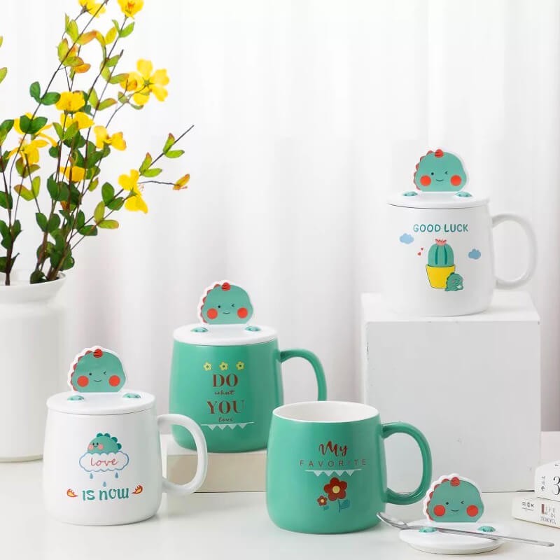 CHOPE - MUG CÉRAMIQUE AVEC COUVERCLE SUPPORT DE TELEPHONE MIGNON KAWAII STYLE ORIGINAL -400ML-