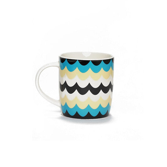 CHOPE - MUG CÉRAMIQUE AVEC MOTIF LIGNES DES VAGUES -370ML-